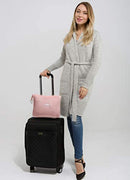 BlueHills Premium Soft Long Travel Blanket Pillow Airplane - Pink