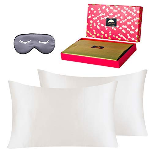 BlueHills Luxury Silk Pillowcase Gift Set - 100% Pure Mulberry Natural Soft B...
