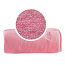 light pink travel blanket