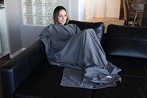 BlueHills Travel Blanket Pillow Compact Lightweight Soft Airplane - Gray