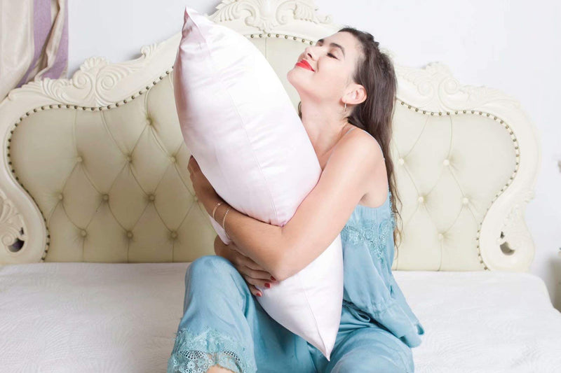 22 Momme Pure Mulberry Silk Pillowcase for hair and skin Pink King