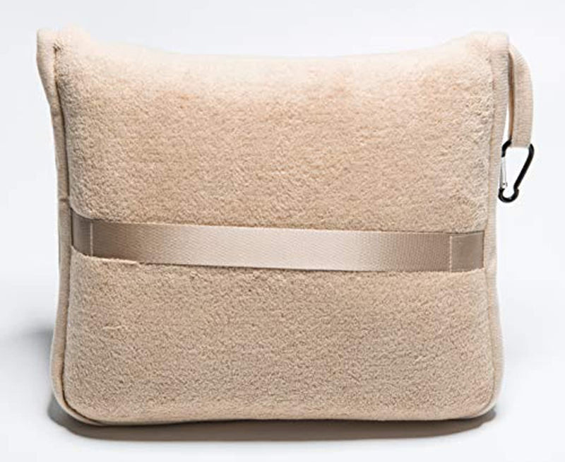 BlueHills Premium Soft Long Travel Blanket Pillow Airplane - Beige