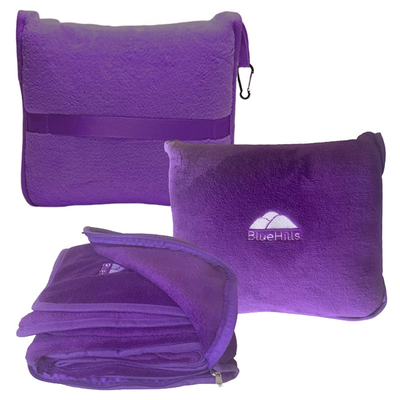 purple travel blanket