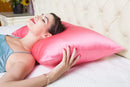 BlueHills 3 Piece Luxury Gift Pure Mulberry Natural Soft Silk Pillowcase Hot Pink King
