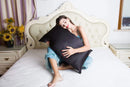 BlueHills Luxury Pure Mulberry Natural Soft Silk Pillowcase Queen Black