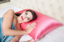 BlueHills 3 Piece Luxury Gift Pure Mulberry Natural Soft Silk Pillowcase Hot Pink King