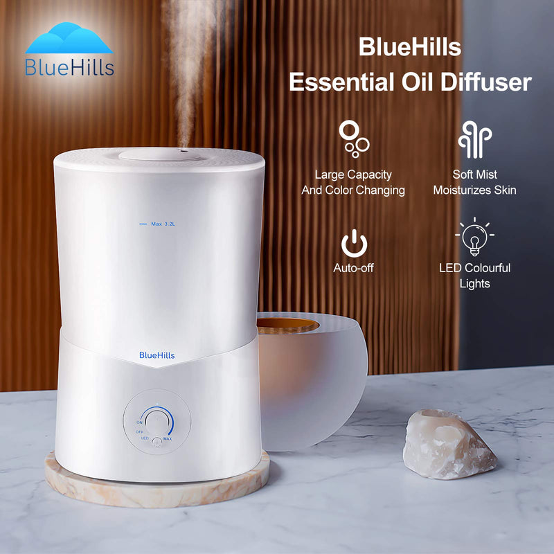 BlueHills 3000 ML Large Essential Oil Diffuser Humidifier for Large Ro