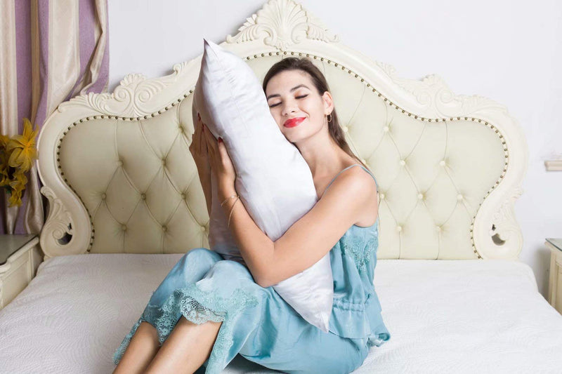 BlueHills 3 Piece Luxury Gift Pure Mulberry Soft Silk Pillowcase - Queen Silver Gray