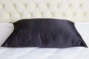 BlueHills Luxury Pure Mulberry Natural Soft Silk Pillowcase Queen Black