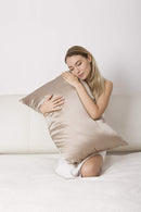 BlueHills Luxury Pure Mulberry Natural Soft Silk Pillowcase Taupe Queen