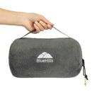 BlueHills Travel Blanket Rolled Premium Soft Plush Airplane - Gray