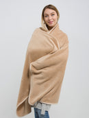 Tan travel blanket