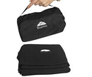 black compact travel blanket